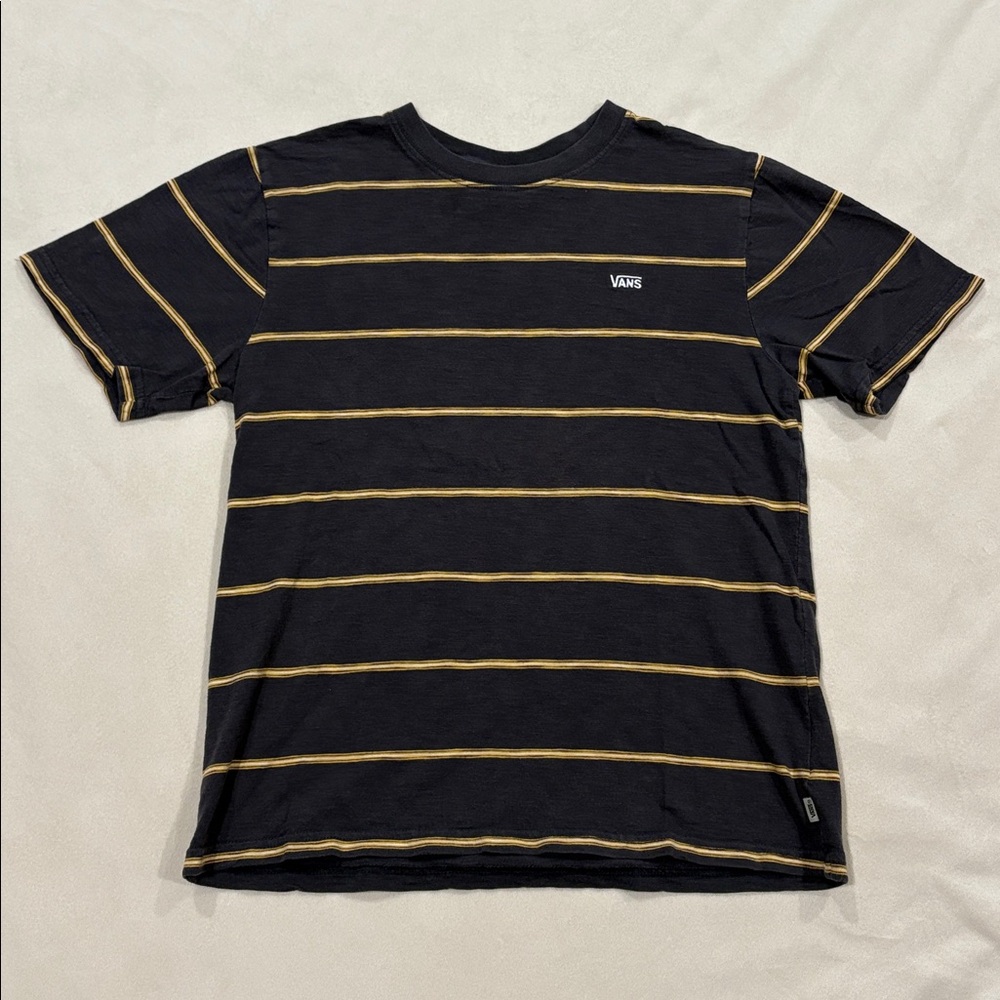 Boys’ Vans Dark Gray Tee with Stripes